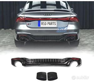 DIFFUSORE AUDI A7 19-23 LOOK RS7 NERO LUCIDO O---O