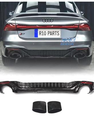 DIFFUSORE AUDI A7 19-23 LOOK RS7 NERO LUCIDO O---O