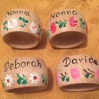 Portatovaglioli/segnaposti in legno,artigianale