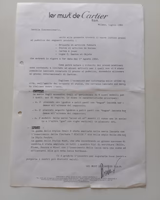 Collezione archivio storico cataloghi Cartier 