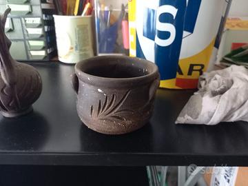 piccola antica giara/vaso/anfora decorata anni 50