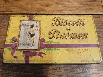 Scatola Latta Vintage Biscotti Plasmon