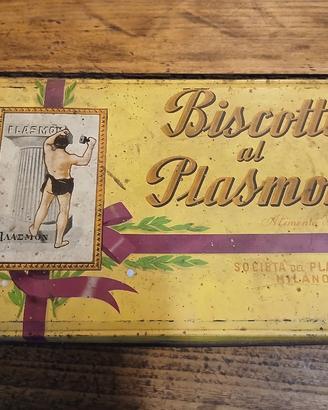 Scatola Latta Vintage Biscotti Plasmon