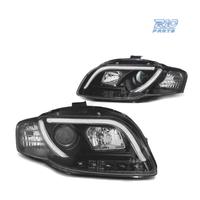 FARI AUDI A4 B7 04-08 LUCE DIURNA NERO TRU DRL ECE