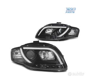 FARI AUDI A4 B7 04-08 LUCE DIURNA NERO TRU DRL ECE