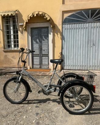 Triciclo Rossignoli con cestino posteriore