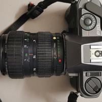 macchina fotografica + grandangolo, teleobiettivo 