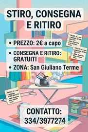 stiro, consegna e ritiro 