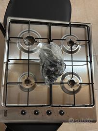 Piano cottura inox da incasso 60cm GAS 4 fornelli