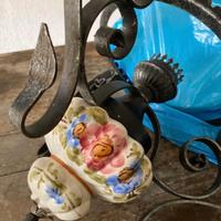 Lampadario ferro battuto