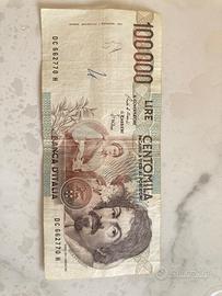Banconote 100 lire Caravaggio