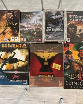 PC Retro AoE II RRT 3 MSFS 2004m FlyBoys CivV Des2