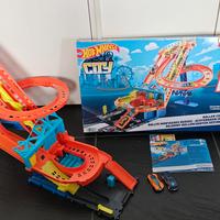 Lotto 5 Piste hot wheels city con macchinine