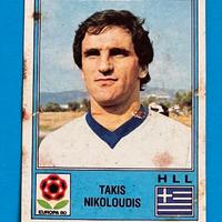 TAKIS NIKOLOUDIS n° 107 Figurina Panini EUROPA 80