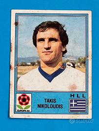 TAKIS NIKOLOUDIS n° 107 Figurina Panini EUROPA 80