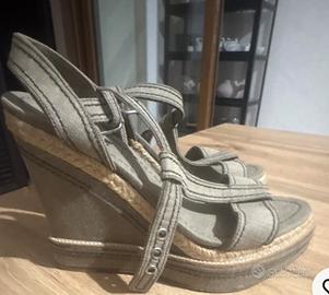 Scarpe Miu Miu plateau tessuto n40