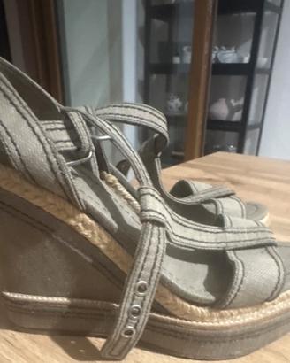 Scarpe Miu Miu plateau tessuto n40