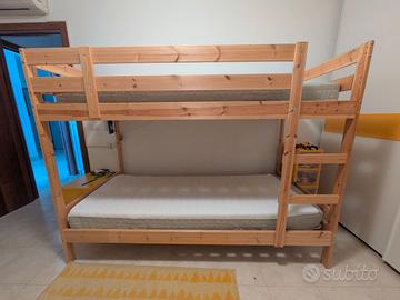 Letto  castello IKEA MYDAL - Pino grezzo (Come nuo
