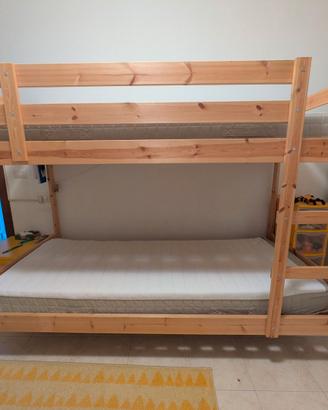 Letto  castello IKEA MYDAL - Pino grezzo (Come nuo