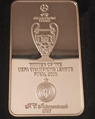 Lingotto argento Bolaffi Champions Inter 2010