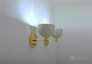 Applique Wall Lamp Metal and Brass - Deyroo Italy