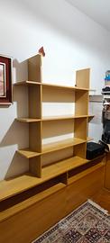Mobile libreria modulare con base e mensole