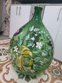 Damigiana decorativa dipinta a mano