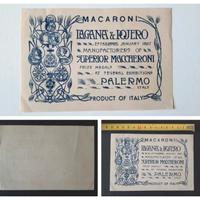 etichetta antica pasta 800 Lagana' & Pojero 1867