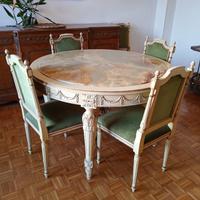 Tavolo rotondo con marmo