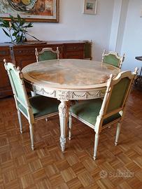 Tavolo rotondo con marmo