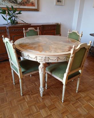 Tavolo rotondo con marmo