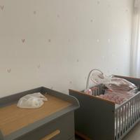 Lettino bambino grigio/legno