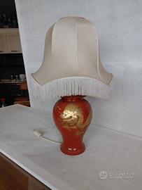 Lampada cinese decorata a mano h 84cm