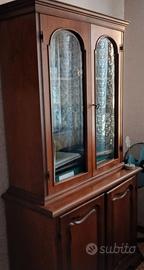 Credenza legno con vetrina