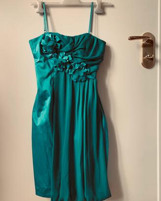 Vestito elegante verde smeraldo Rinascimento