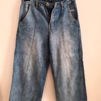 Jeans wide leg alla caviglia donna tg 40