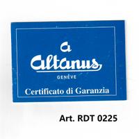 Vecchia garanzia orologio ALTANUS  anni '70