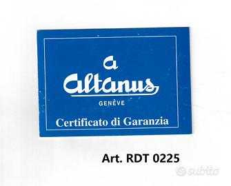 Vecchia garanzia orologio ALTANUS  anni '70