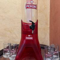 Spillatore birra  “Peroni” + 4 bicchieri in omaggi