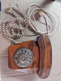 telefono radica noce vintage