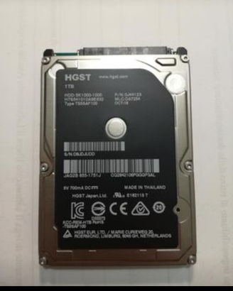 Hard disk Hitachi Apple hdd 1 tera byte 1/4 pollic
