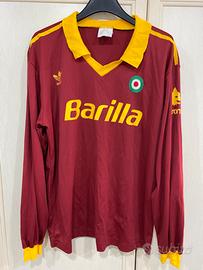 maglia calcio vintage roma barilla adidas