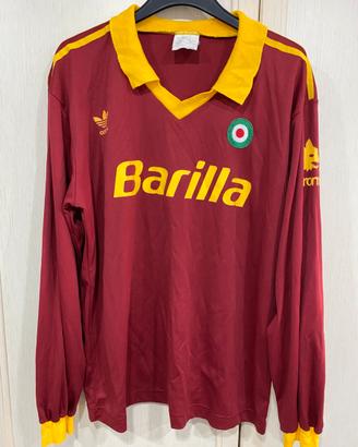 maglia calcio vintage roma barilla adidas