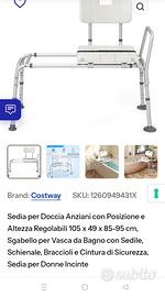 sedia scorrevole x vasca da bagno anziani
