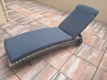 Lettino Prendisole in Rattan