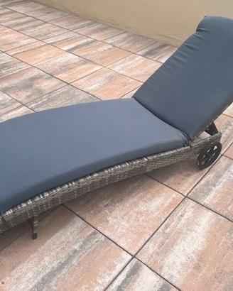 Lettino Prendisole in Rattan