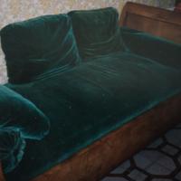 Divano vintage Art Decò  in legno massello