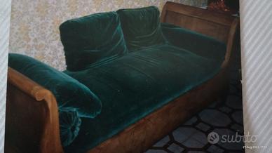 Divano vintage Art Decò  in legno massello