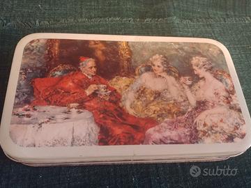 Scatola di latta vintage anni 30 "Il Cardinale"