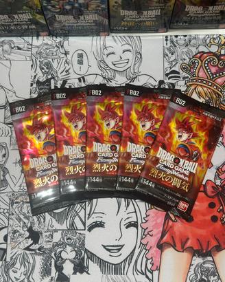 5x FB02 Booster Pack Sealed Dragon Ball FW